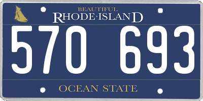 RI license plate 570693