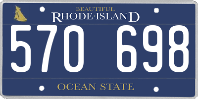 RI license plate 570698