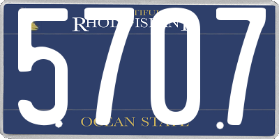 RI license plate 5707