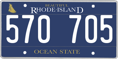 RI license plate 570705