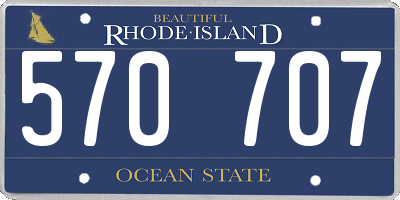 RI license plate 570707