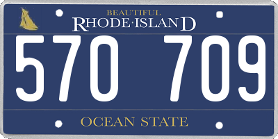 RI license plate 570709