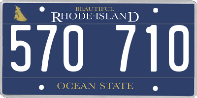 RI license plate 570710
