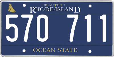 RI license plate 570711