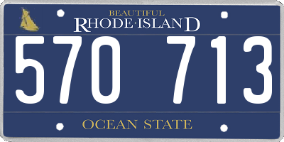 RI license plate 570713
