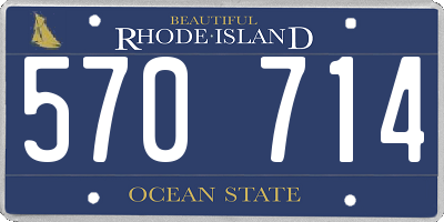 RI license plate 570714