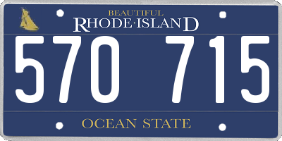 RI license plate 570715