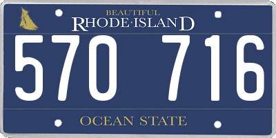 RI license plate 570716