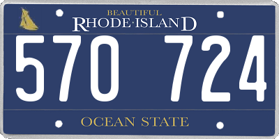 RI license plate 570724