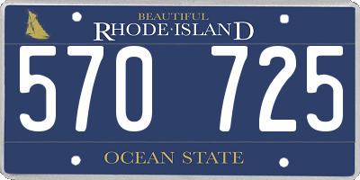 RI license plate 570725