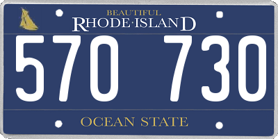 RI license plate 570730
