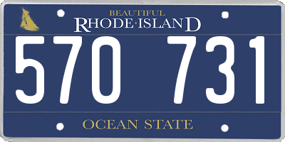 RI license plate 570731