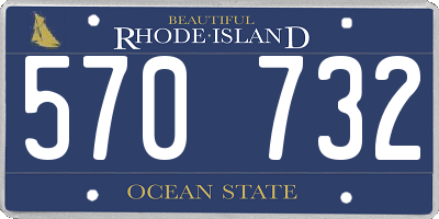RI license plate 570732