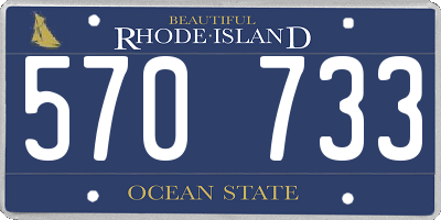 RI license plate 570733