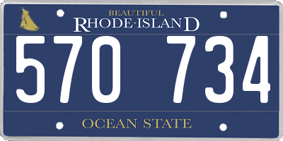 RI license plate 570734