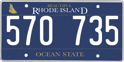 RI license plate 570735