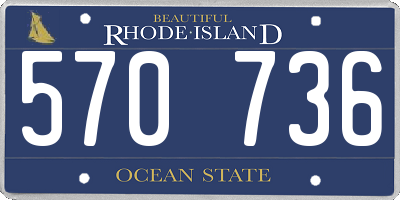 RI license plate 570736