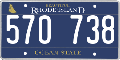 RI license plate 570738