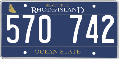 RI license plate 570742