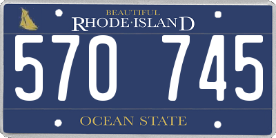 RI license plate 570745