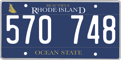 RI license plate 570748