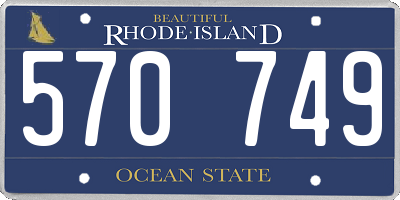 RI license plate 570749