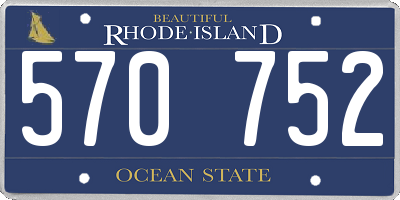 RI license plate 570752