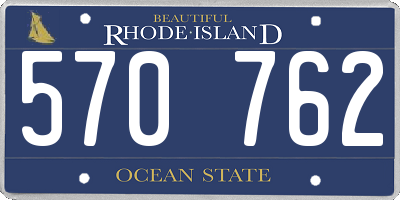 RI license plate 570762