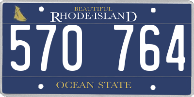 RI license plate 570764