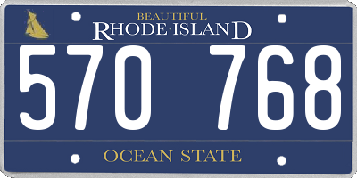 RI license plate 570768