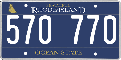 RI license plate 570770