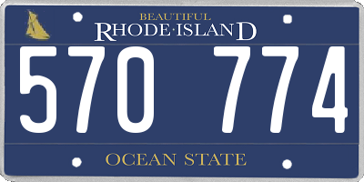 RI license plate 570774