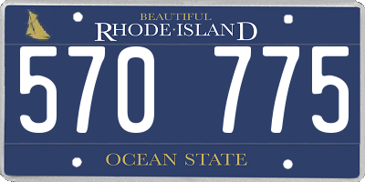 RI license plate 570775