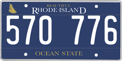 RI license plate 570776