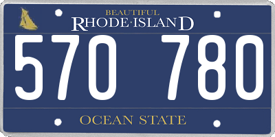 RI license plate 570780