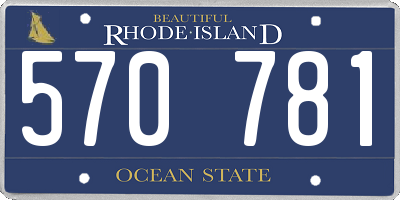 RI license plate 570781