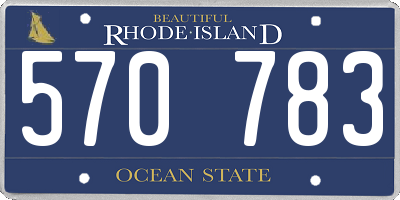 RI license plate 570783