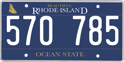 RI license plate 570785