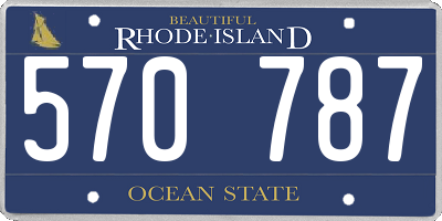 RI license plate 570787