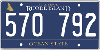 RI license plate 570792