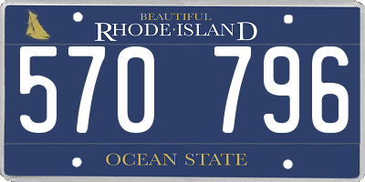 RI license plate 570796