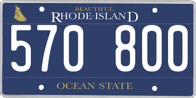 RI license plate 570800