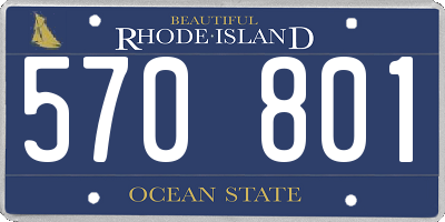 RI license plate 570801