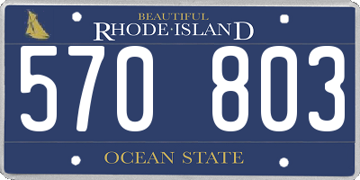 RI license plate 570803