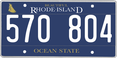 RI license plate 570804