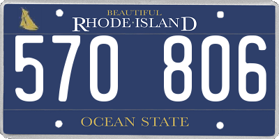 RI license plate 570806