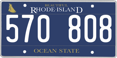 RI license plate 570808