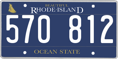 RI license plate 570812