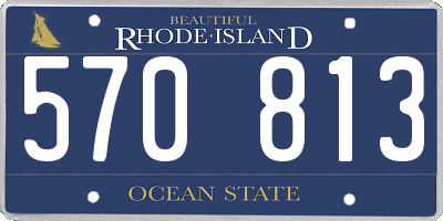 RI license plate 570813