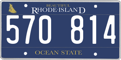RI license plate 570814